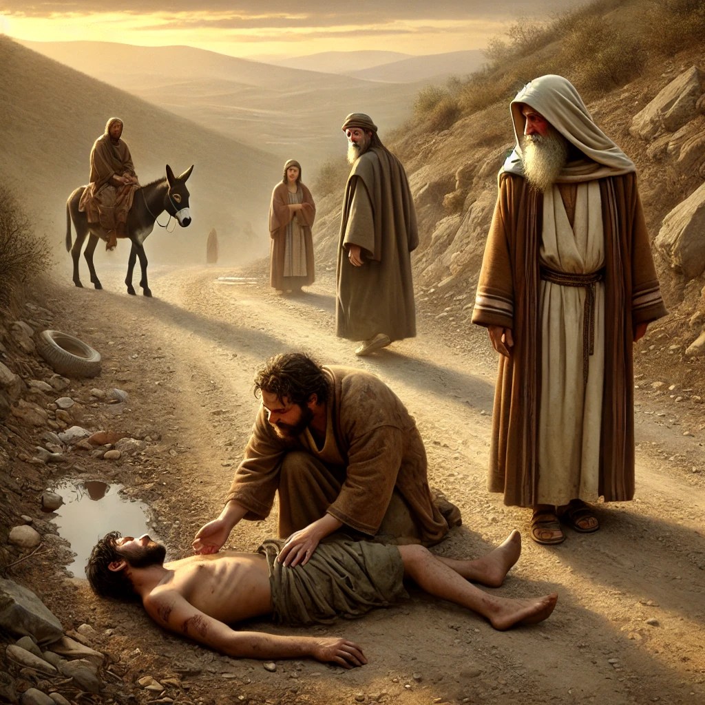 Parable of the Good Samaritan! This parable is one of Jesus’ most powerful teachings about what it means to be a good neighbor. It’s found in Luke 10:25-37. Here's a brief summary:

In response to a question about who qualifies as a "neighbor," Jesus tells the story of a man who was robbed, beaten, and left for dead. Several people passed by, including a priest and a Levite, but they didn’t stop to help. Finally, a Samaritan—a person from a group traditionally despised by the Jews—came along. He not only stopped to care for the injured man but went above and beyond by ensuring his ongoing care, even covering the cost of his recovery.

Jesus ends the parable by asking, “Which of these three do you think was a neighbor to the man who fell into the hands of robbers?” The answer, of course, was the one who showed mercy. Jesus then instructs, “Go and do likewise.”

This parable teaches that being a neighbor is about showing compassion and mercy to others, regardless of social or cultural boundaries.