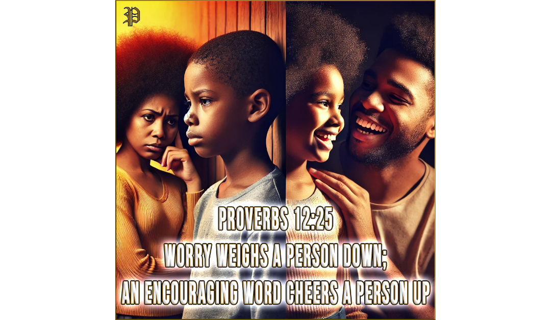 A split-screen image of African American families. On the left, a mother is speaking harshly to her son, who looks sad and slumped over. On the right, a father is lovingly talking to his daughter, who is smiling brightly.